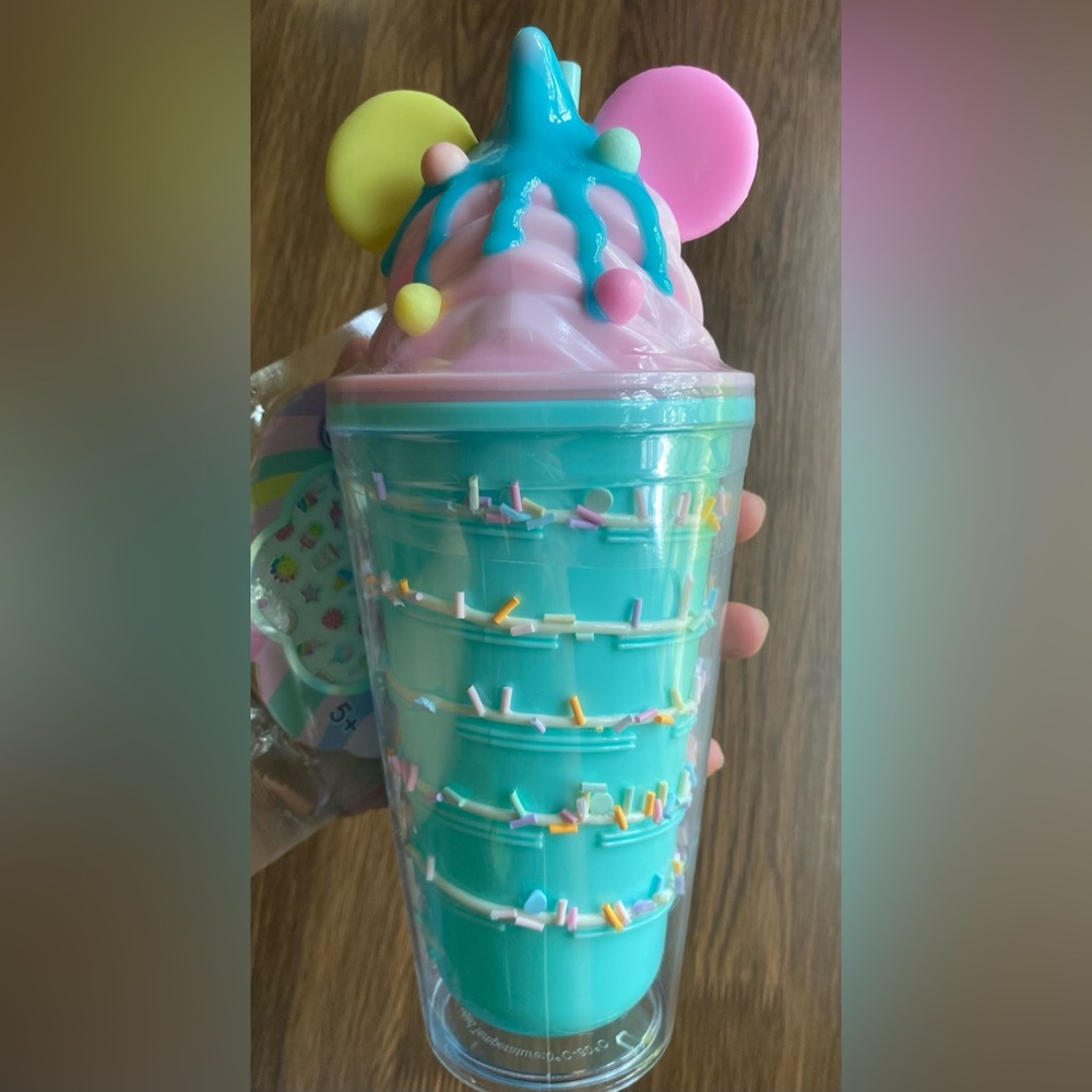 ice cream cone  Tumbler- Pink and Teal 🍧